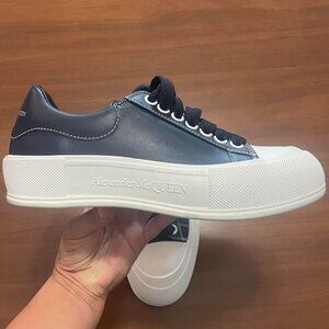 Alexander McQueen Navy and White Sneakers